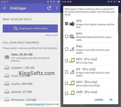 first of all download diskdigger pro apk